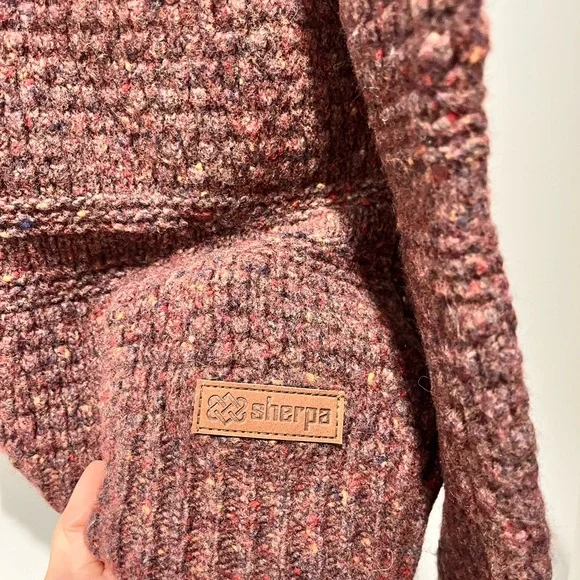 Sherpa adventure gear merino wool alpaca blend crew neck sweater jacquard Large - Picture 3 of 11